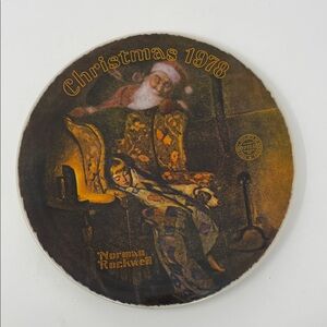 Knowles Norman Rockwell Christmas 1978 Limited Edition Collector Plate Santa